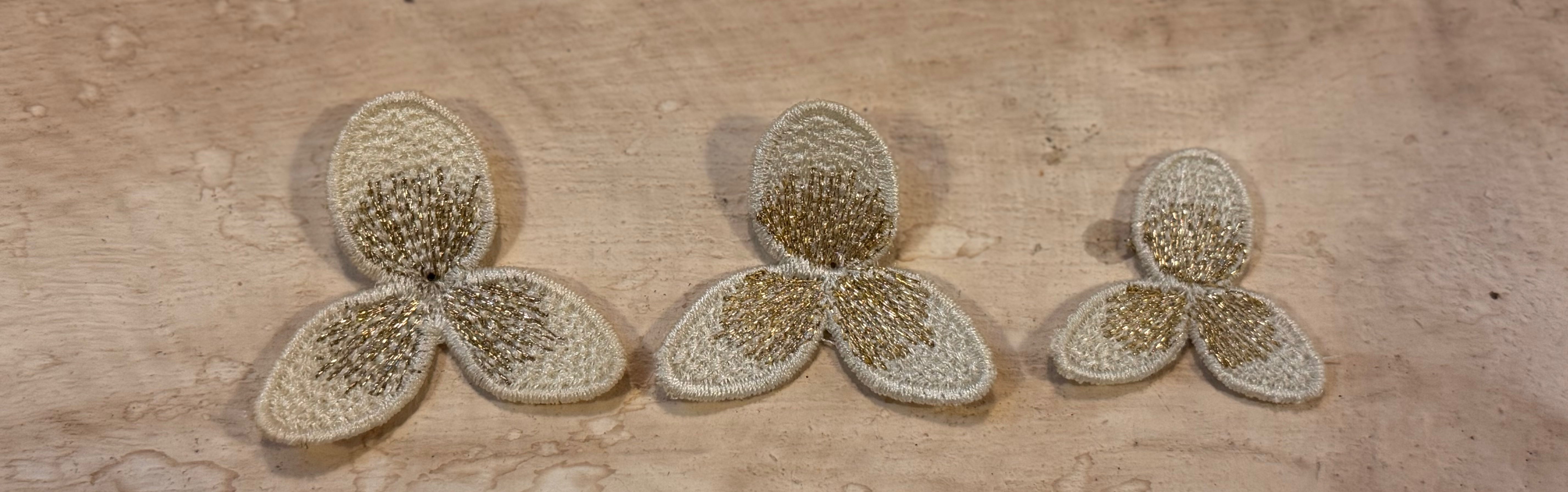 Boucles d'oreilles brodées Poehere