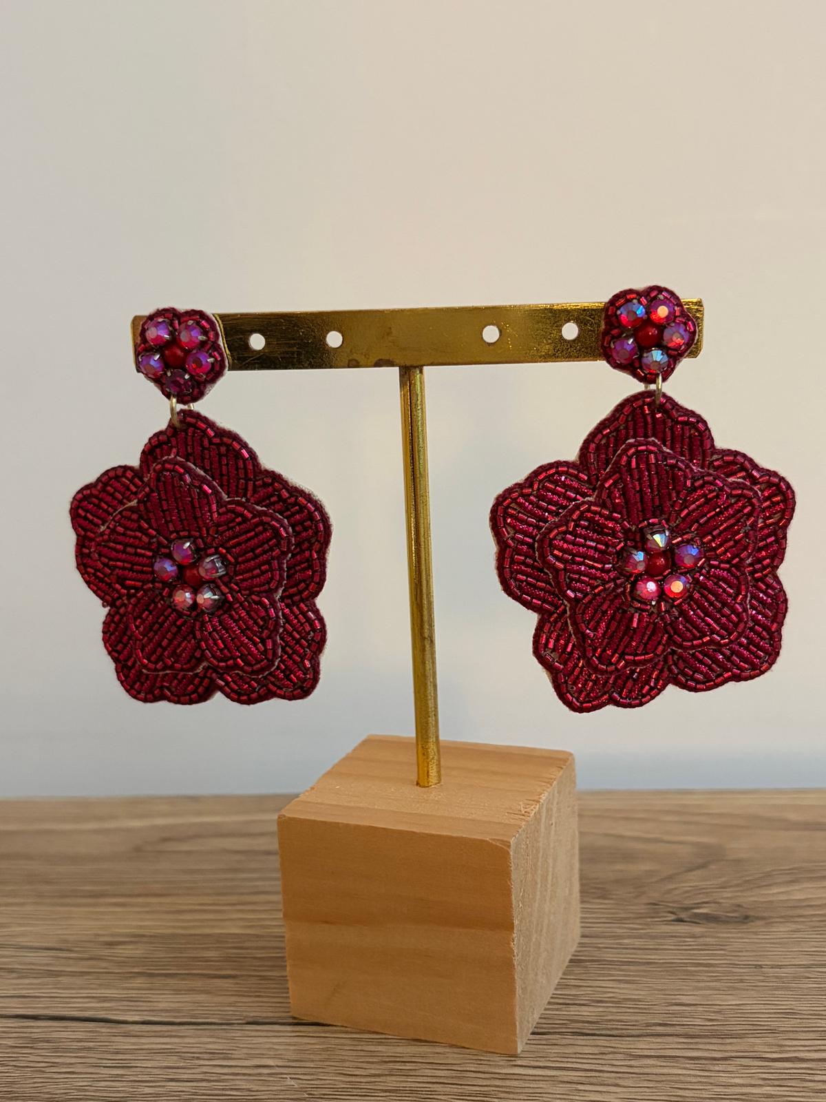 Cassiopeia embroidered earrings
