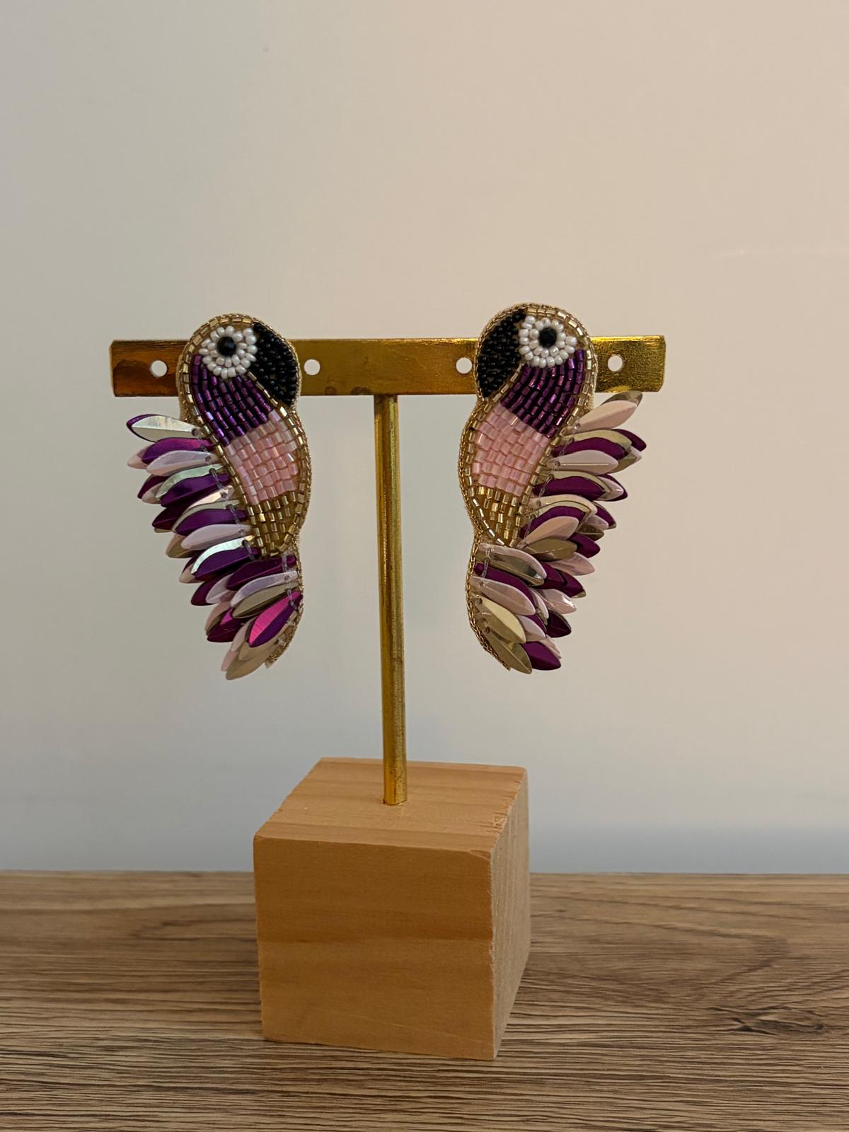 Cassiopeia embroidered earrings