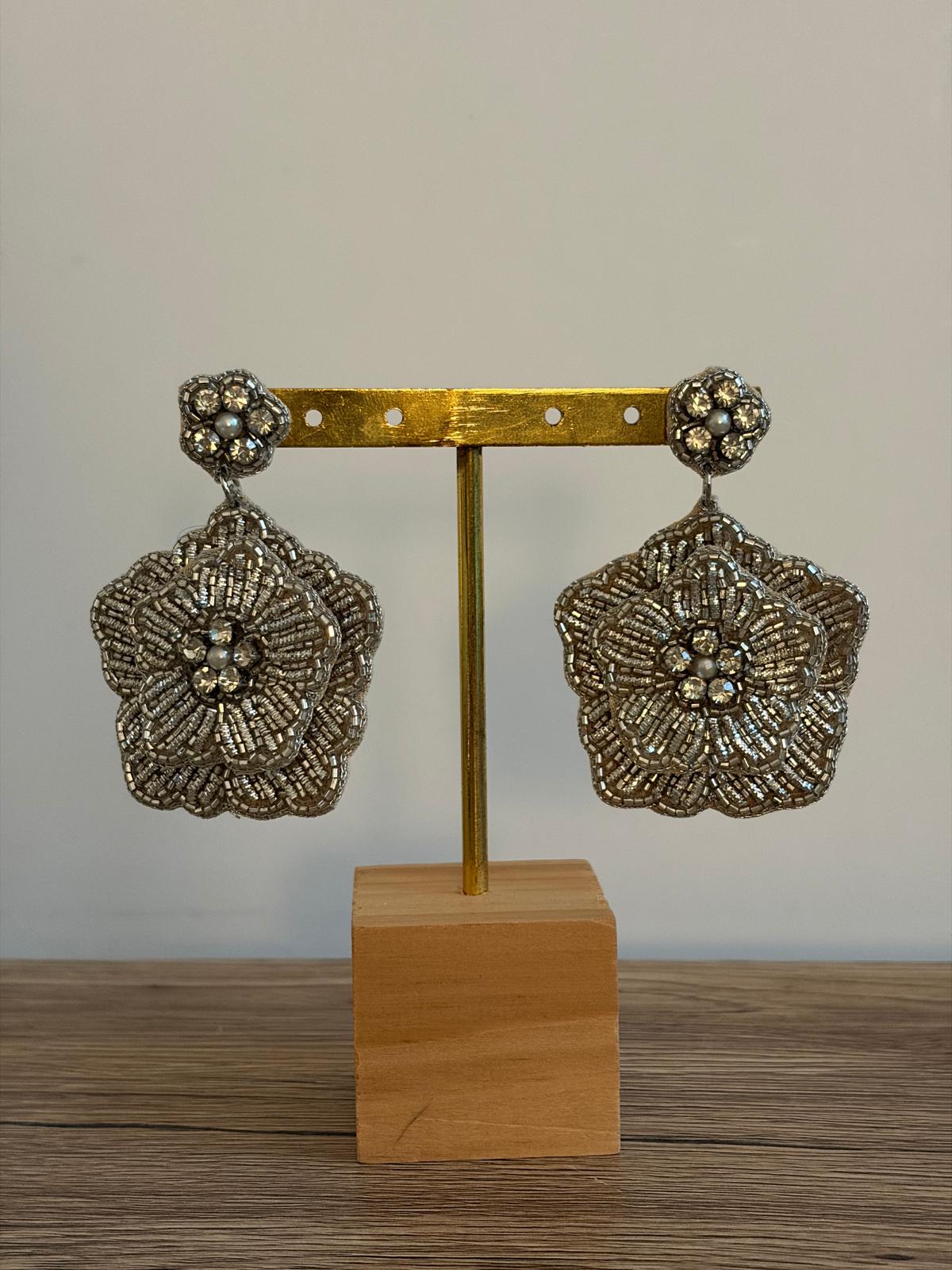 Cassiopeia embroidered earrings