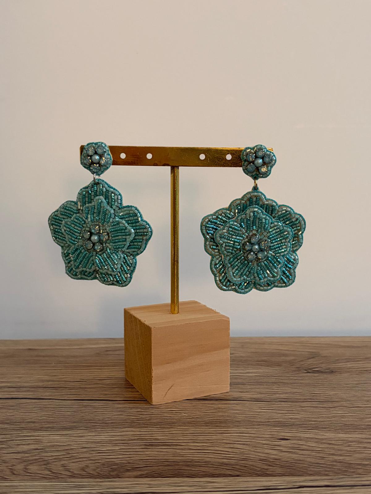 Cassiopeia embroidered earrings