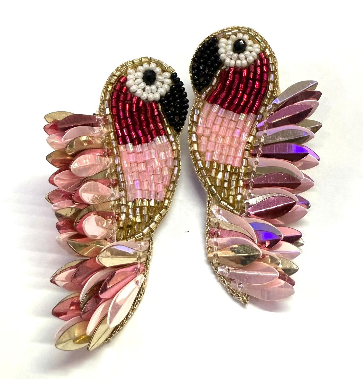 Cassiopeia embroidered earrings