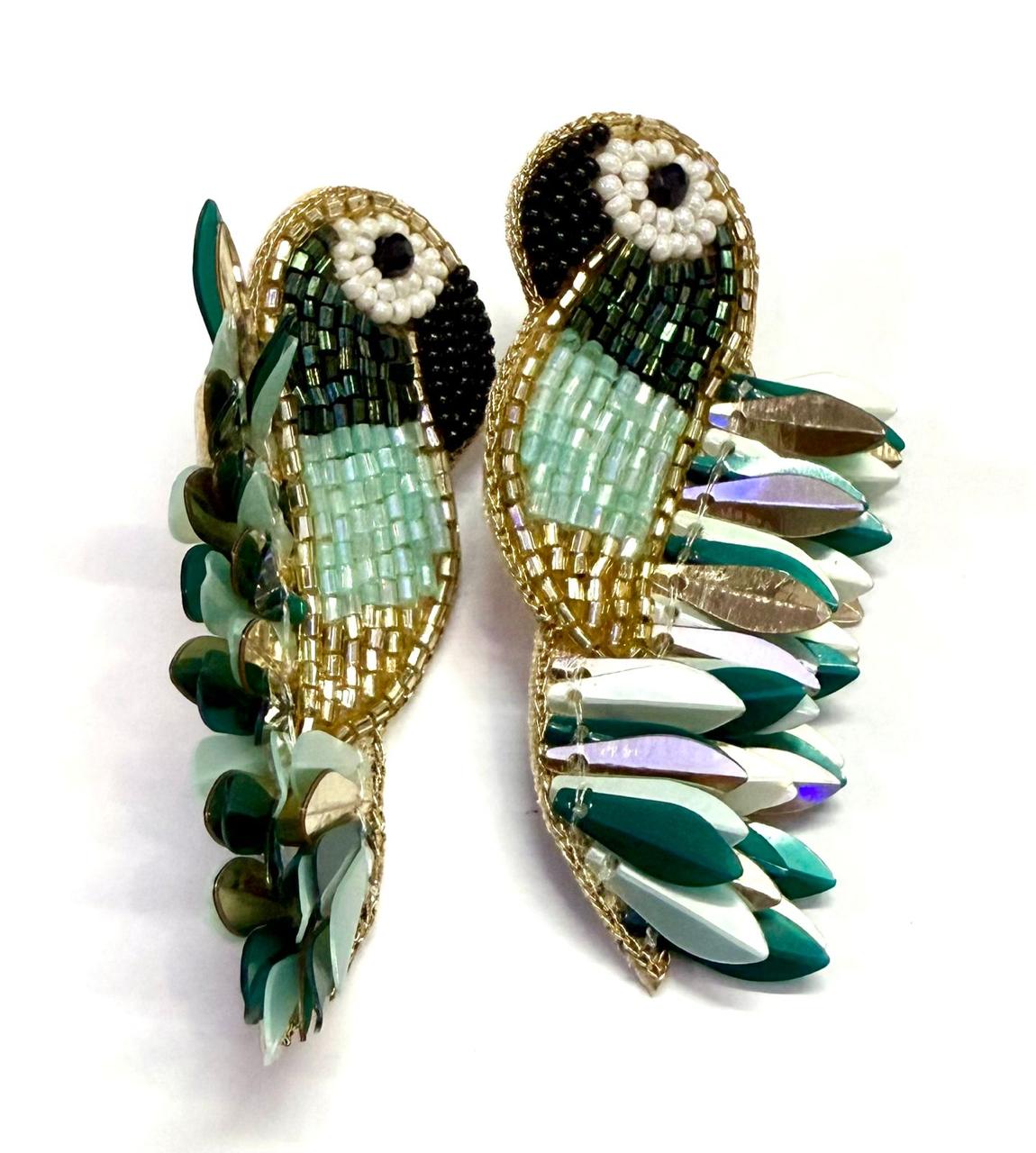 Cassiopeia embroidered earrings