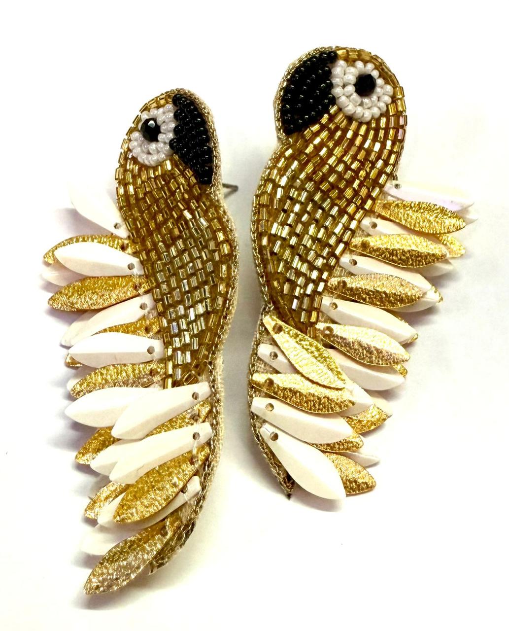 Cassiopeia embroidered earrings