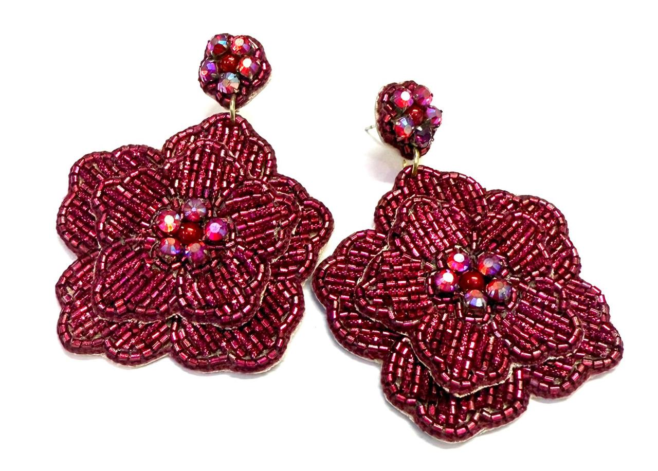 Cassiopeia embroidered earrings