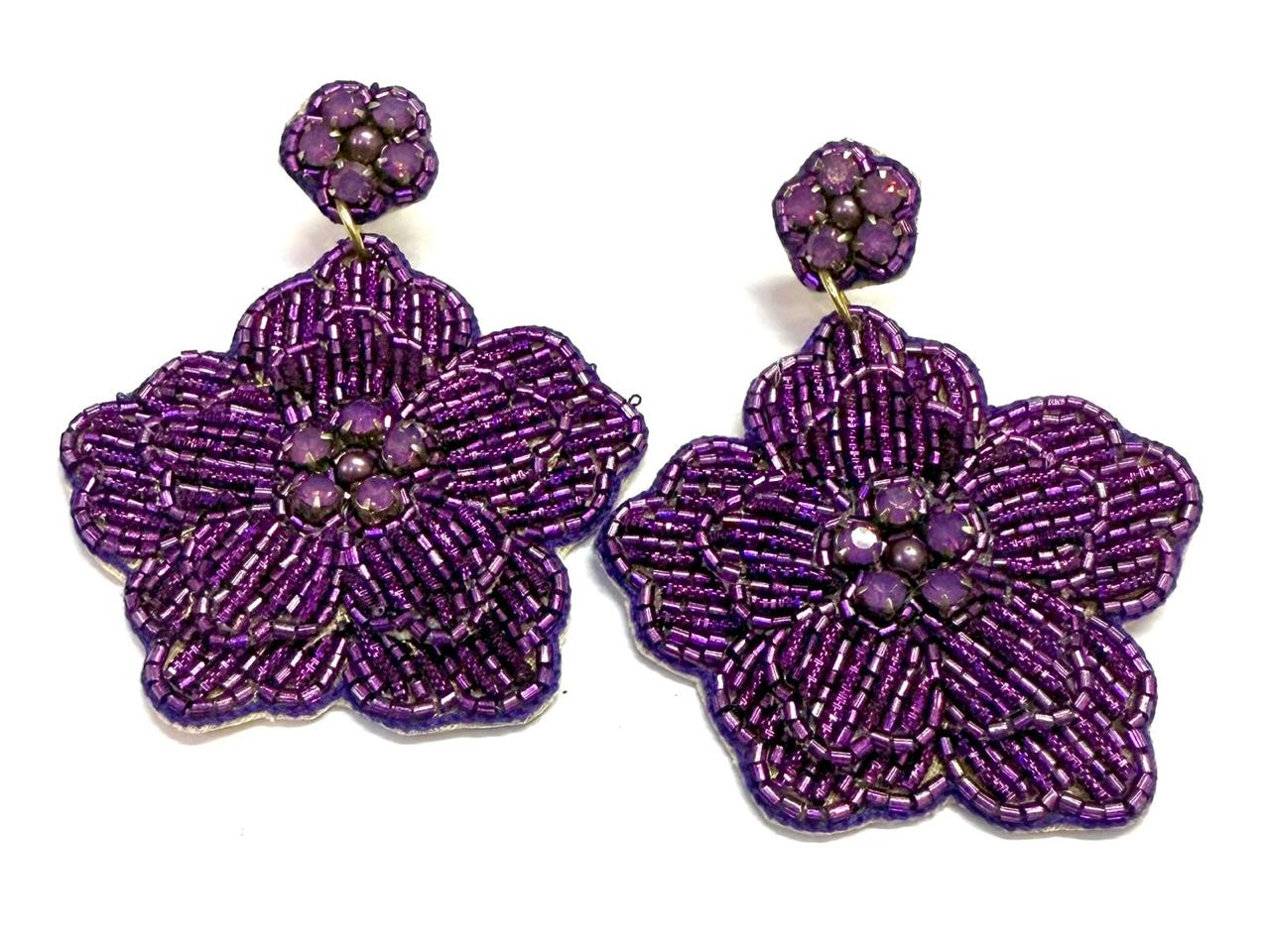 Cassiopeia embroidered earrings