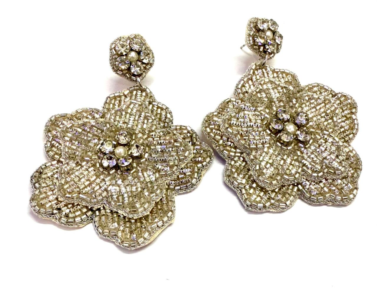 Cassiopeia embroidered earrings