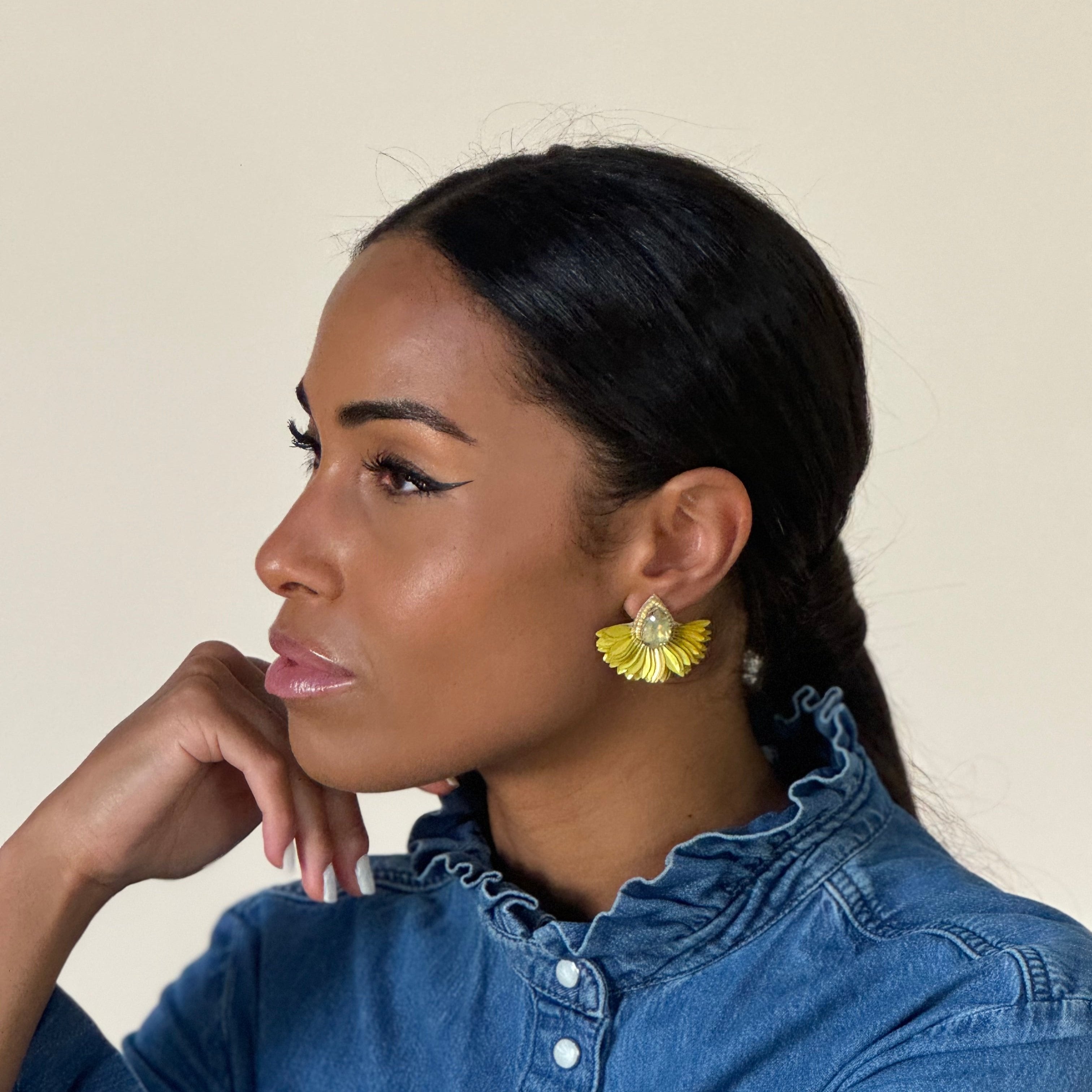 Cassiopeia embroidered earrings