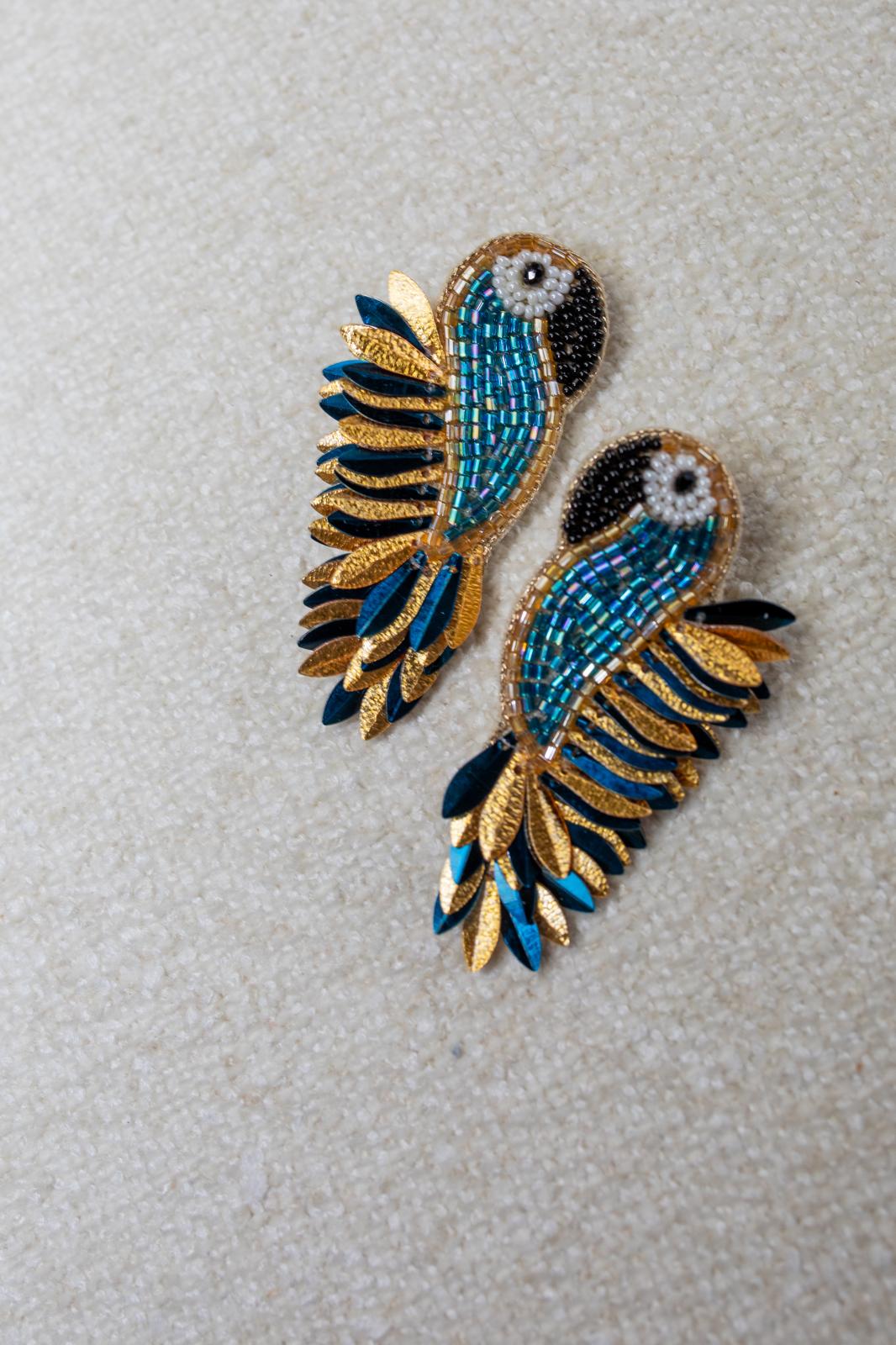 Cassiopeia embroidered earrings