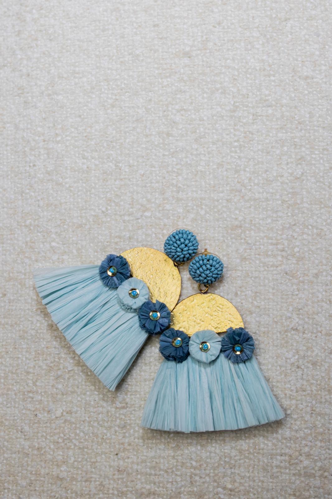 Boucles d'oreilles brodées Perlées Flavie