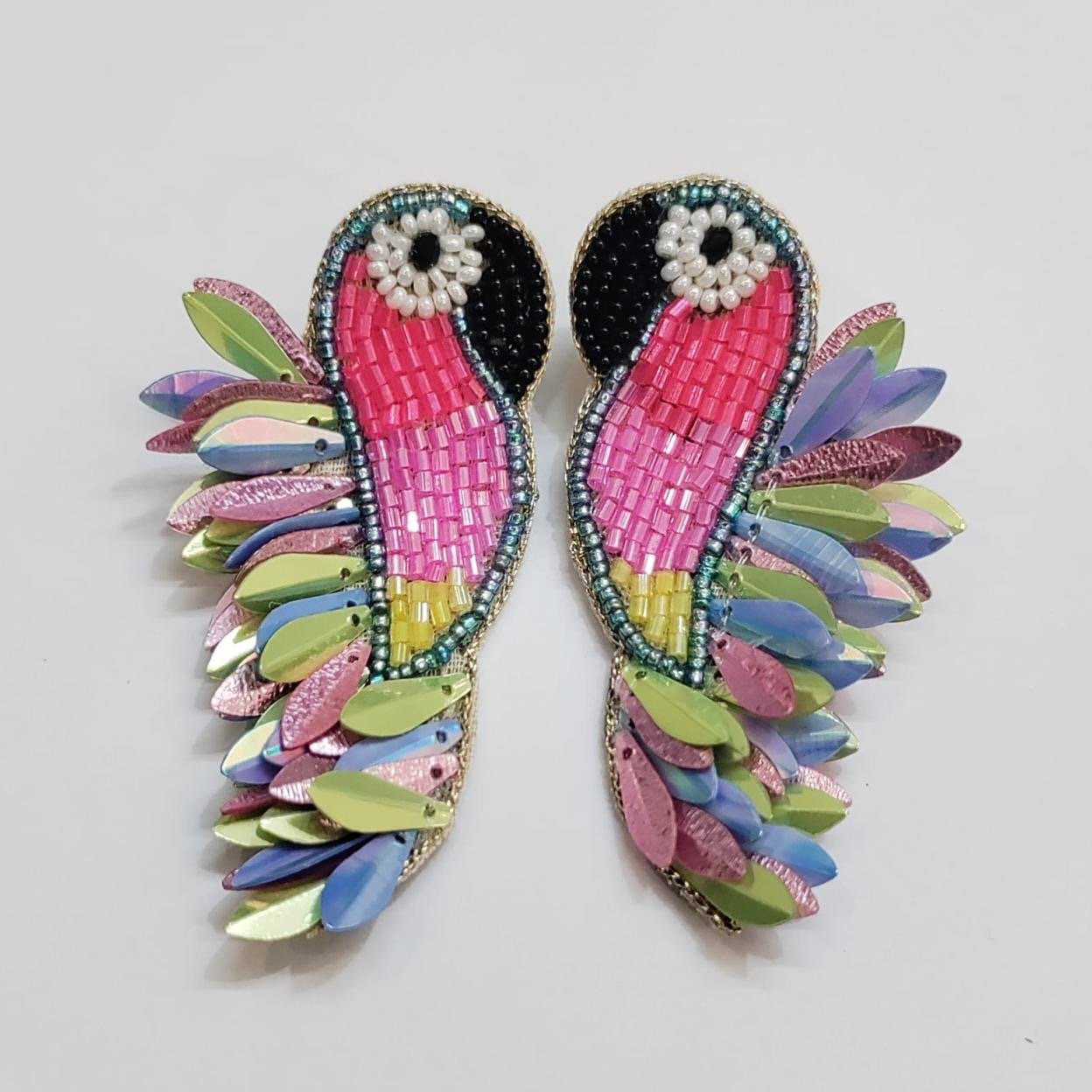 Cassiopeia embroidered earrings