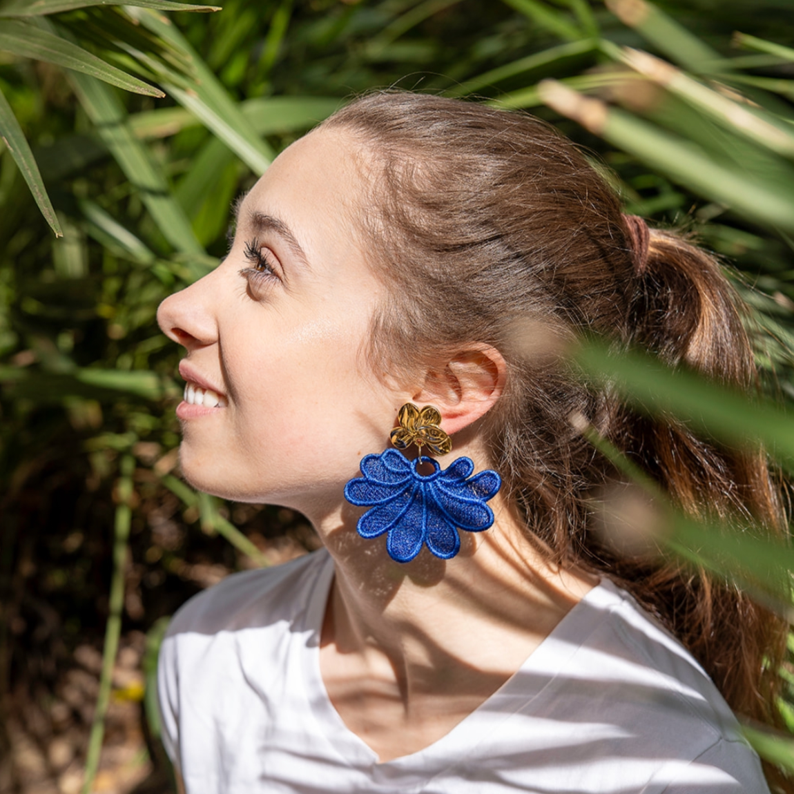 Boucles d'oreilles brodées personnalisées