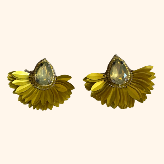 Cassiopeia embroidered earrings