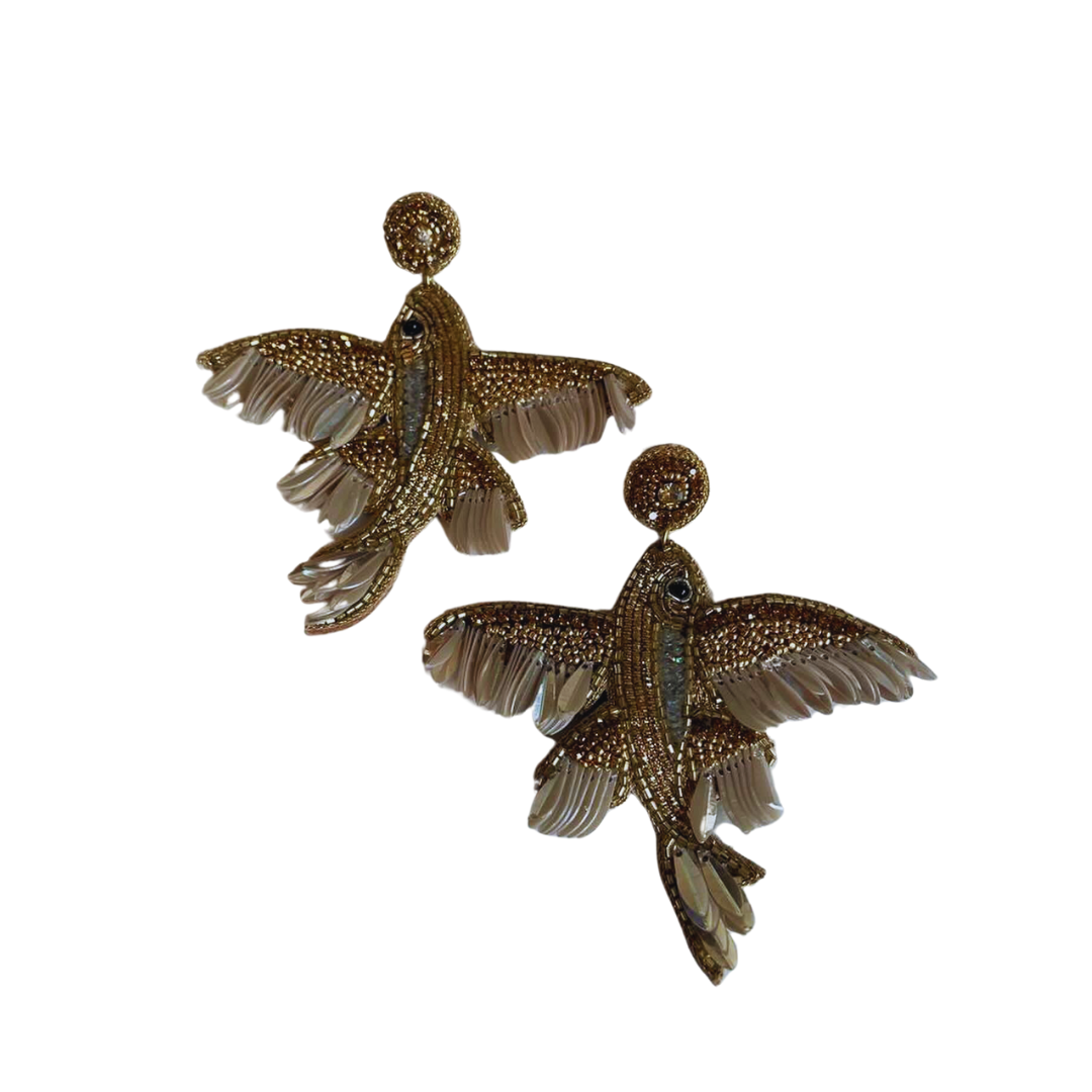 Cassiopeia embroidered earrings