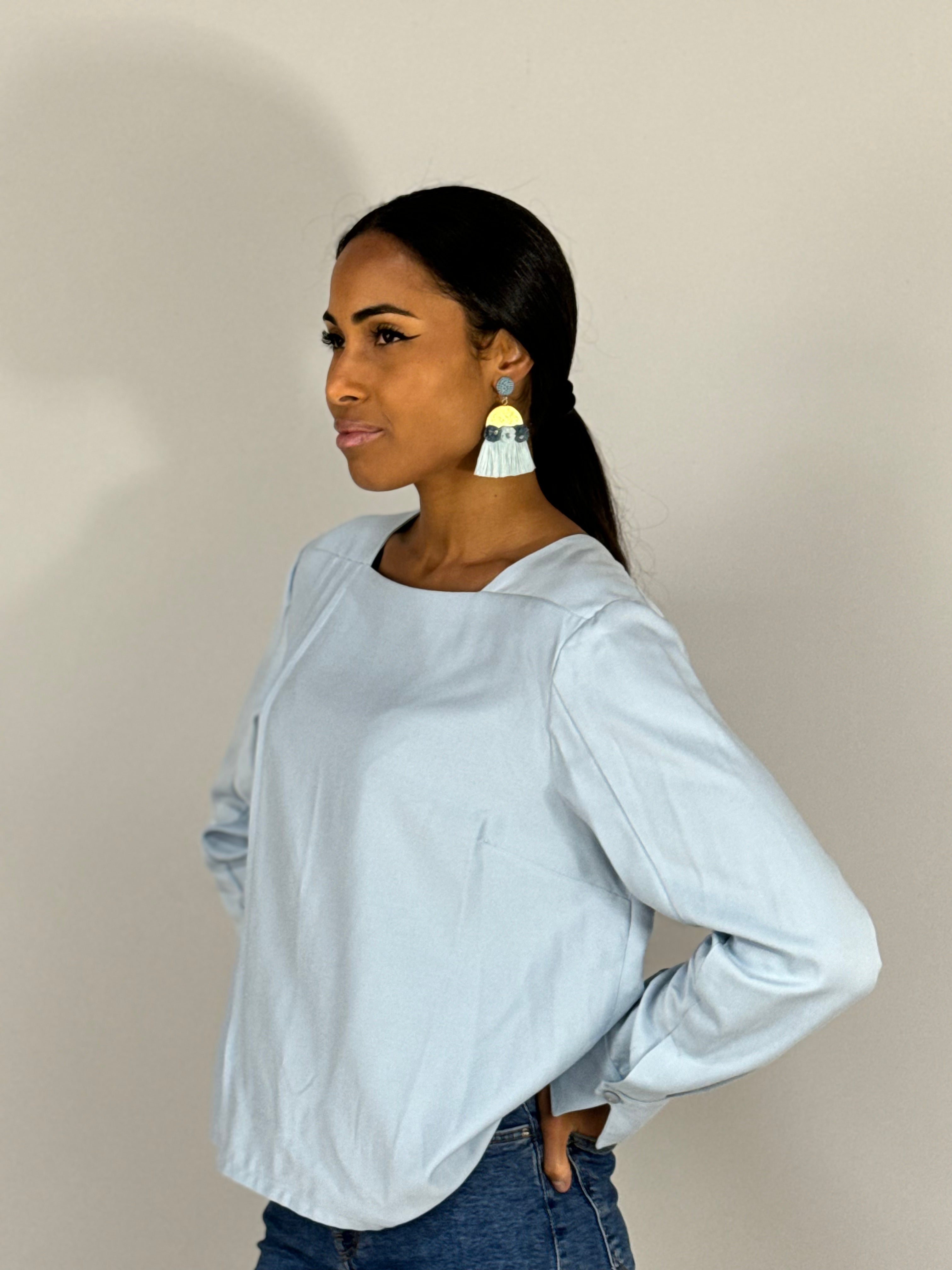 Boucles d'oreilles brodées Perlées Flavie
