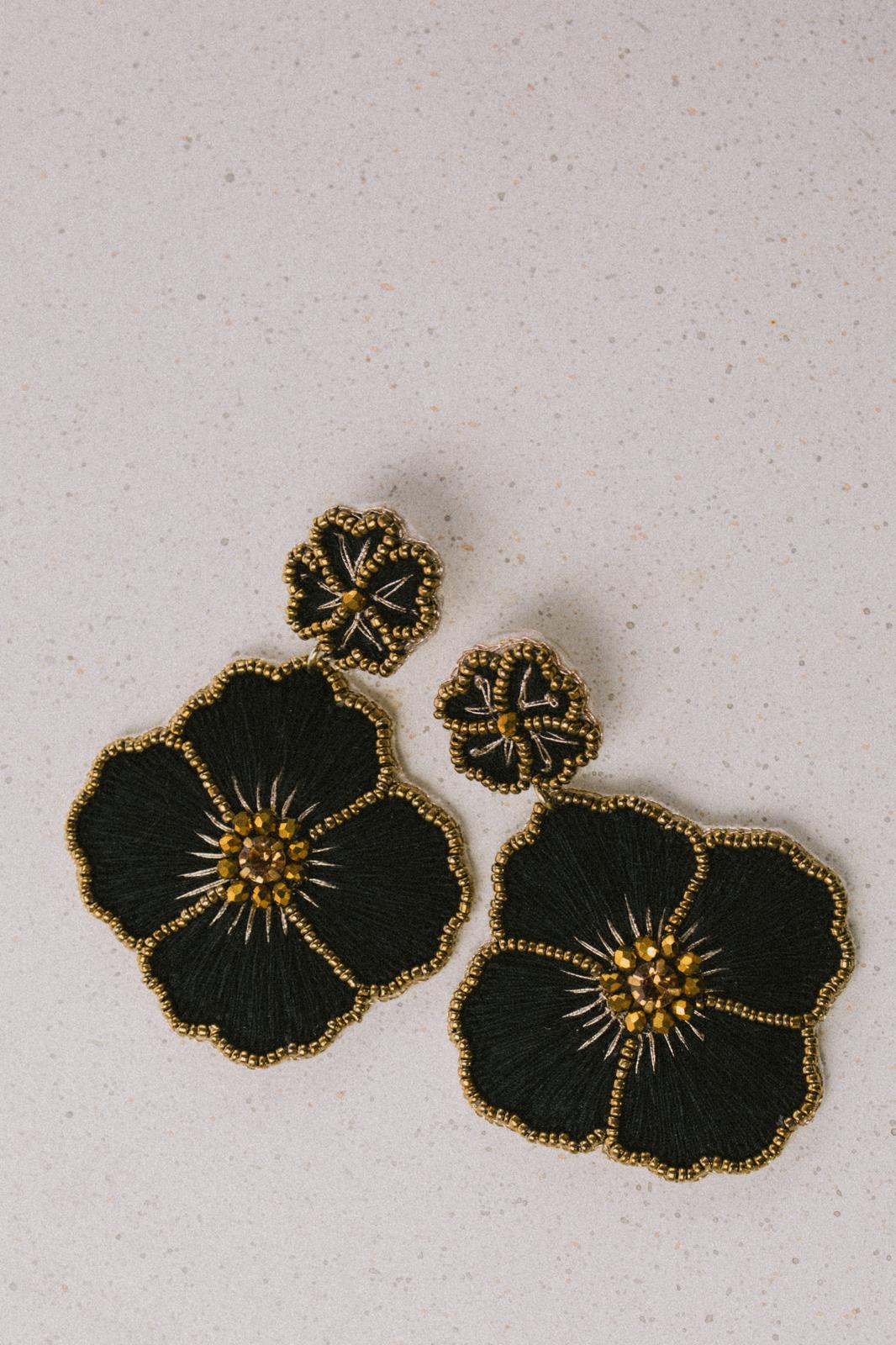 Cassiopeia embroidered earrings
