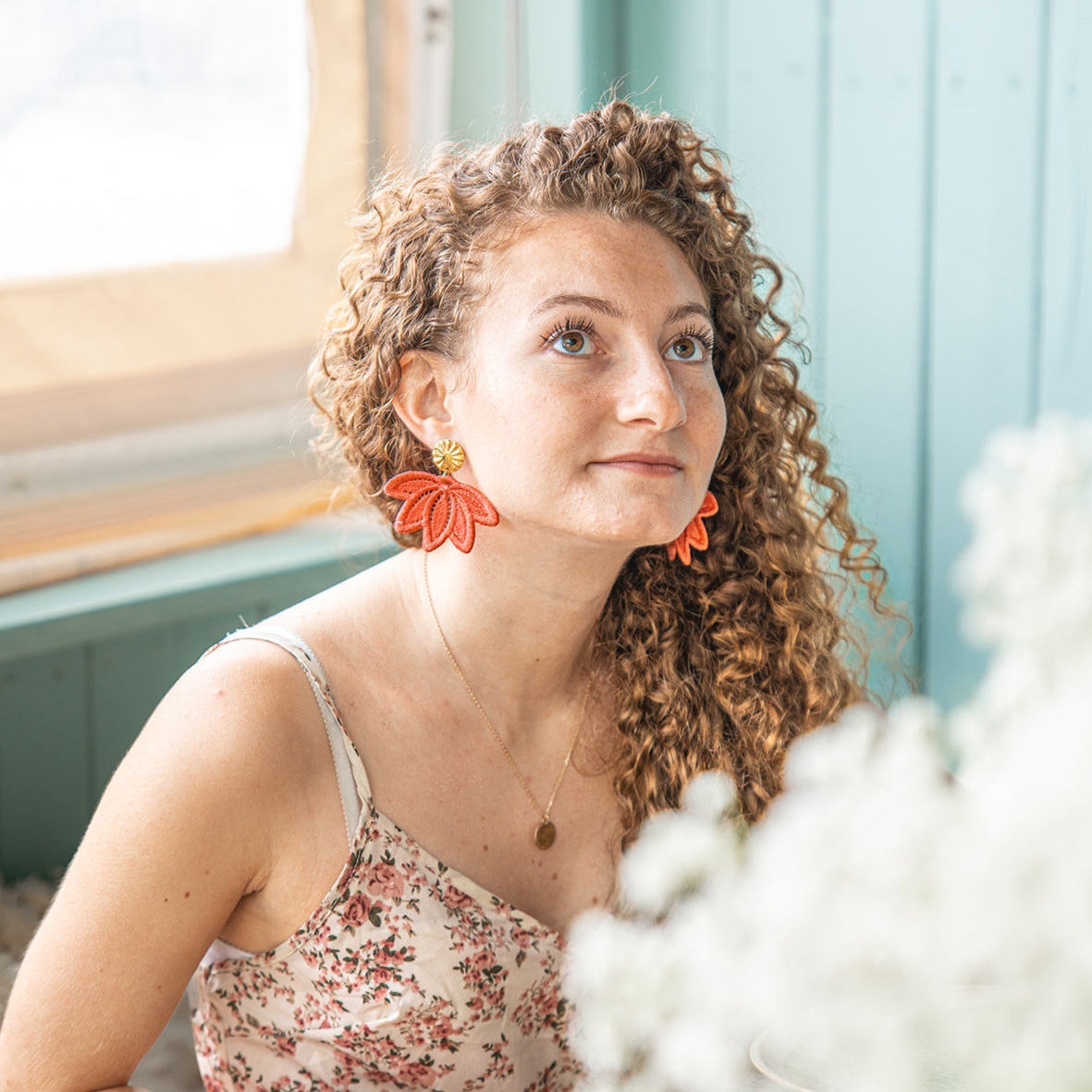Boucles d'oreilles brodées personnalisées